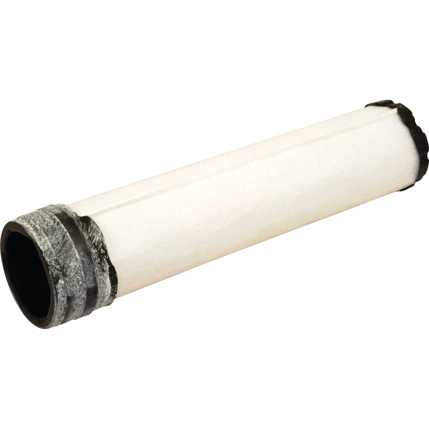 The cylindrical white air filter (Inner - AF25552 | Sparex Part No. S.76424) features black rubber caps on both ends, showcasing Sparex’s commitment to quality.