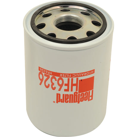 A white hydraulic filter with red text, model number HF6326 (Sparex Part No. S.76448) from the brand Sparex, compatible with Ford New Holland equipment.