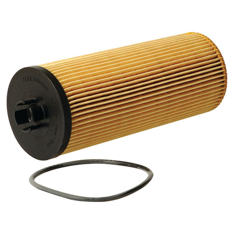 A Sparex cylindrical pleated paper oil filter element (LF3914) with black end caps, matching the Claas DOMINATOR design, is shown alongside a black rubber gasket.