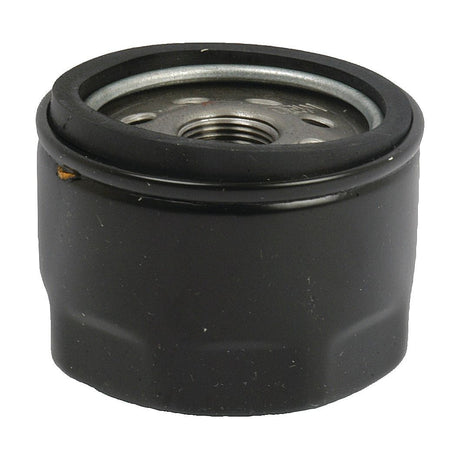 The Sparex Oil Filter - Spin On (Part No. S.76472) is a black cylindrical oil filter with a metal top and an M20 x 1.50 central threaded design, specifically made for Lombardini engines.