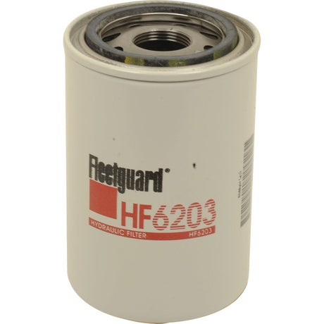 The Sparex Hydraulic Filter - Spin On - HF6203 (Sparex Part No. S.76536), characterized by its white casing and red text on the side, is a top-tier filter type for hydraulic systems.