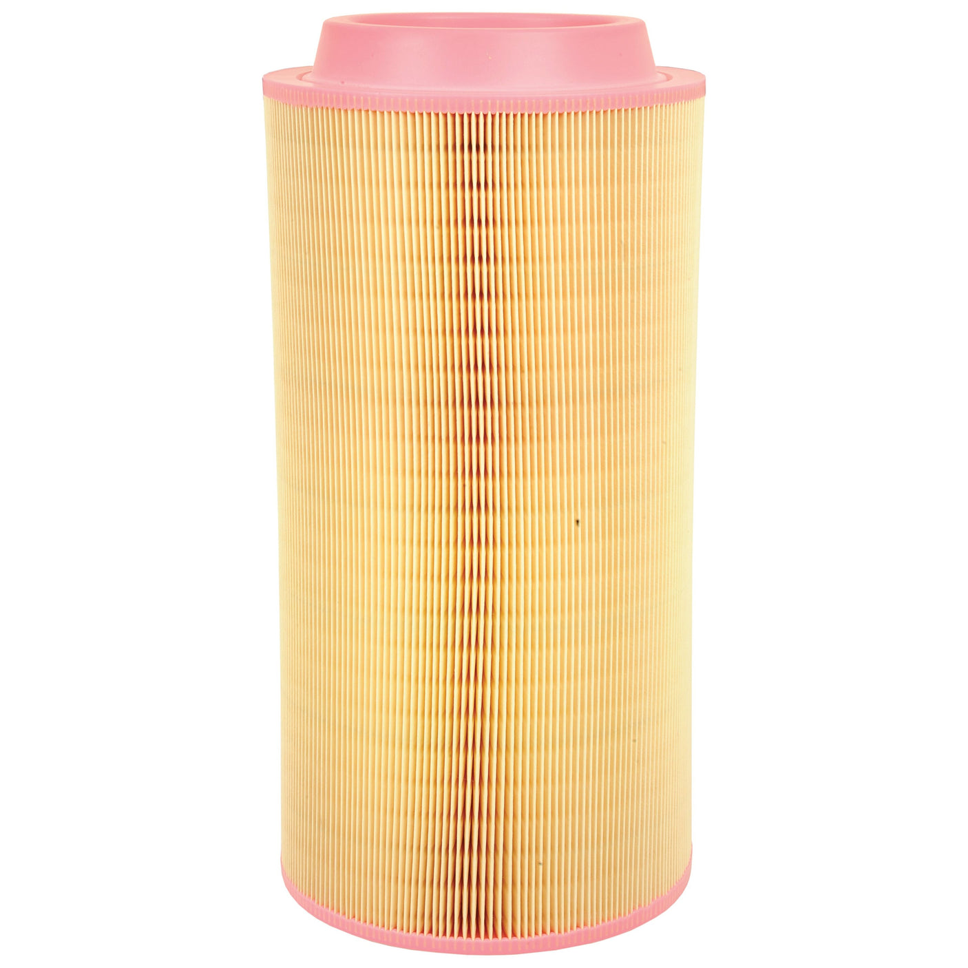 The Sparex AF26395 outer air filter (Sparex Part No.S.76825) features a pleated paper design and pink ends, making it perfect for Deutz-Fahr AGROTRON tractors.