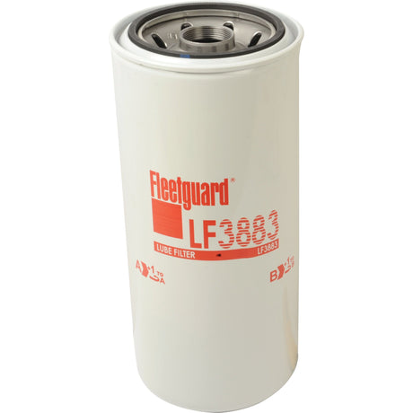 A white cylindrical Sparex Oil Filter - Spin On, labeled "LF3883" in red text, ideal for the Claas LEXION 440.