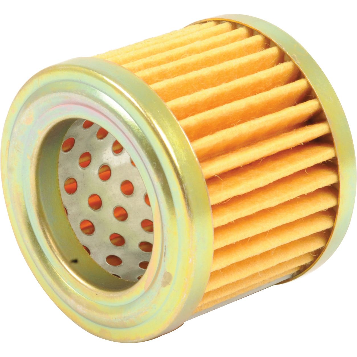 The Sparex Fuel Filter - Element - FF5131 (Sparex Part No. S.76965) features a perforated metal core and a pleated paper outer layer for optimal performance.