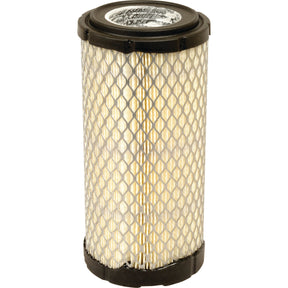 A Sparex Air Filter - Outer - AF25550 (Sparex Part No. S.76994) featuring a cylindrical design with a mesh exterior and black caps on both ends.