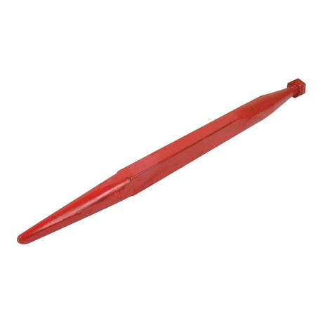 A red steel tapered pry bar with a chisel end, hexagonal striking cap, and Maximum Torque of 450 Nm provided by the Loader Tine - Straight 600mm from Sparex, featuring an M20 x 1.50 (Square) thread size to fit model KK221150 - S.77000.