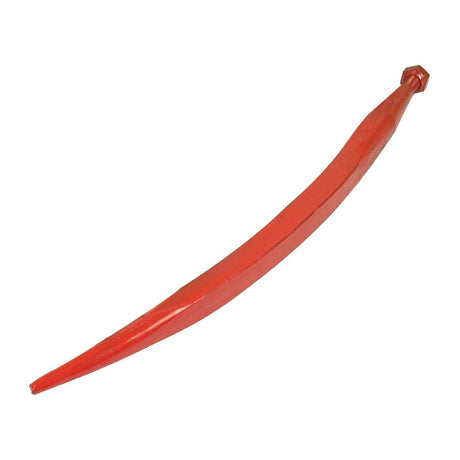 A red Sparex brand Loader Tine - Curved 600mm with an M20 x 1.50 thread size (Square), designed for prying tires off rims, fit as KK221191 - S.77010.