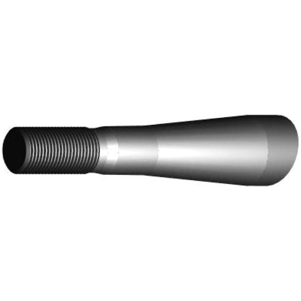 A Loader Tine - Cranked 820mm by Sparex, featuring an M24 x 1.50 (Square) threaded end and a tapered, smooth shaft designed for precise applications requiring specific torque settings, fitting as KK221195 - S.77014.