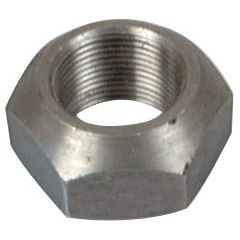 Close-up of a Sparex Loader Tine Nut M24, product number S.77029, featuring internal threading for fastening objects together.