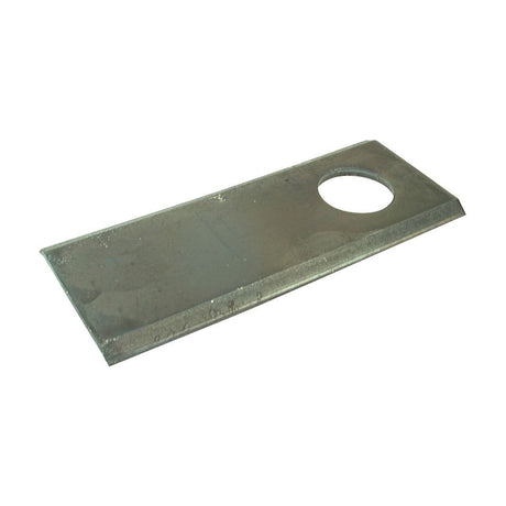 The Sparex Mower Blade - Flat blade, measuring 96x40x3mm with a 19mm hole (S.77057), is likely a replacement part for tools or machinery.