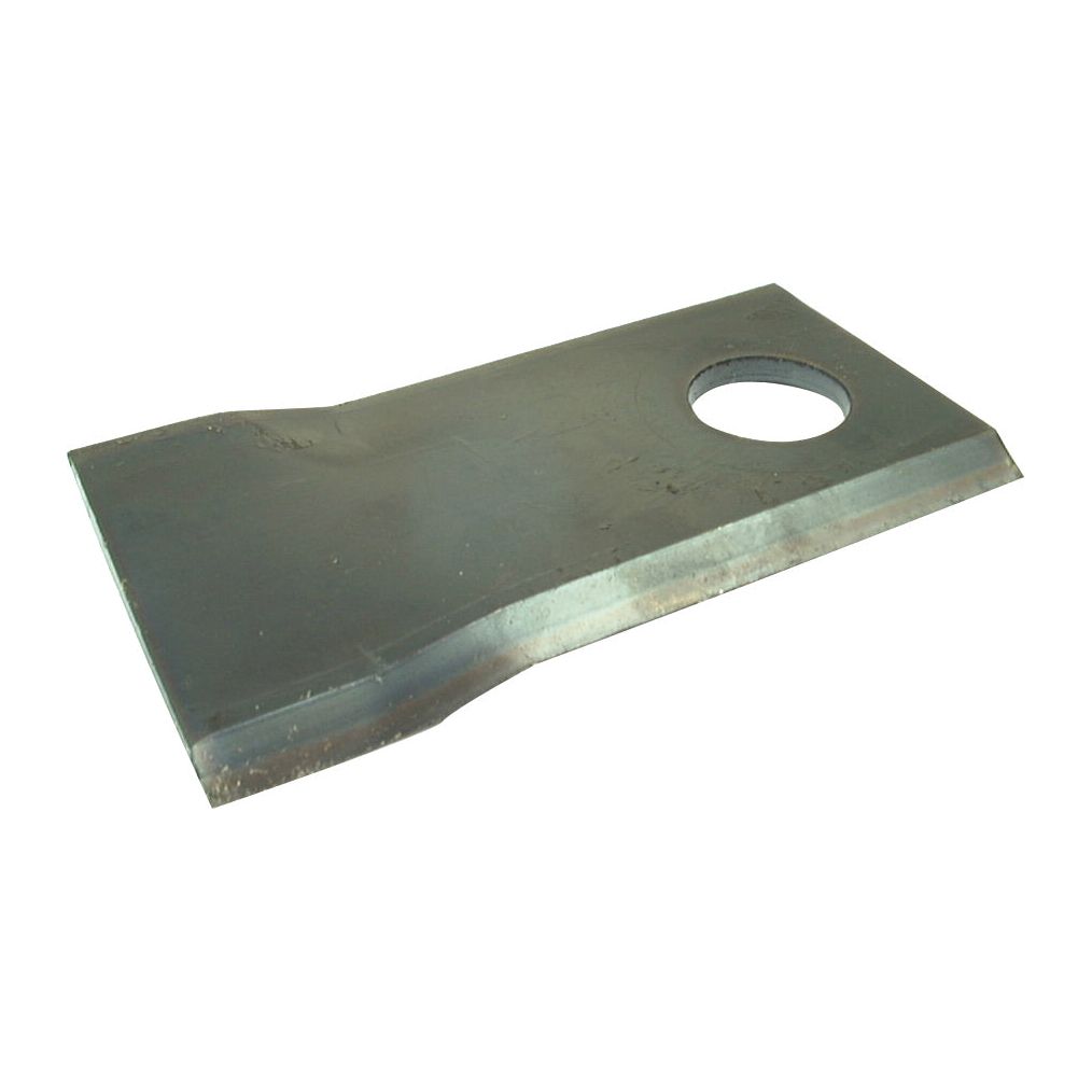 Mower Blade - Twisted blade, top edge sharp & parallel -  98 x 48x4mm - Hole⌀19mm  - LH -  Replacement for Fella
 - S.77072 - Farming Parts