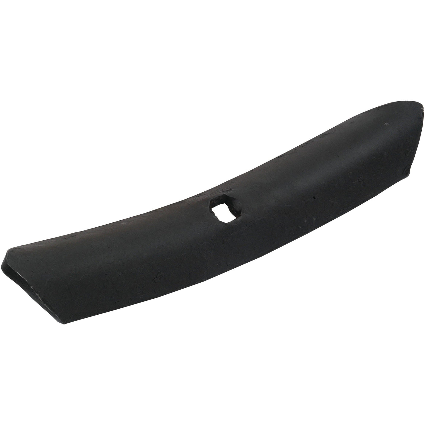 The Reversible Point 260x60x6mm, Sparex Part No.S.77115, is a long, curved black rubber piece with a rectangular cutout in the middle designed for universal tractors. It includes a hole with a diameter of 10.5mm and is compatible with other Sparex parts.