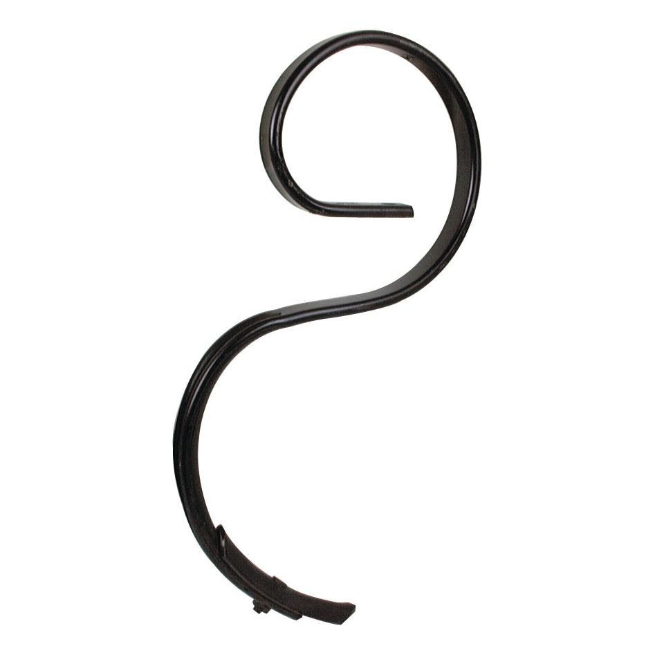 A Sparex S Tine 32x12x550mm - S.77124 bracket, in black metal and shaped like an elongated "S" with a loop at the top, measuring 550mm in height.