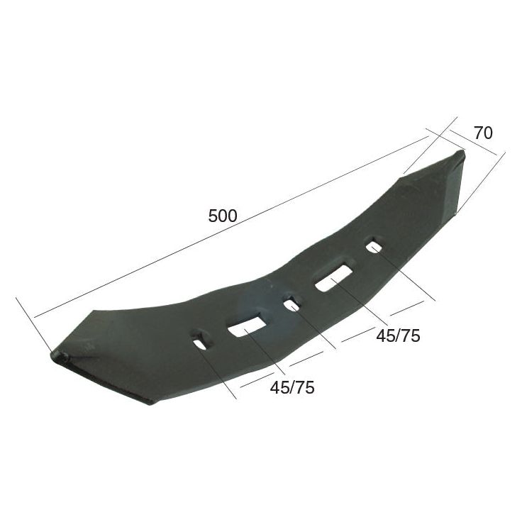 Reversible point 500x70x10mm Hole centres 45/75mm
 - S.77219 - Farming Parts