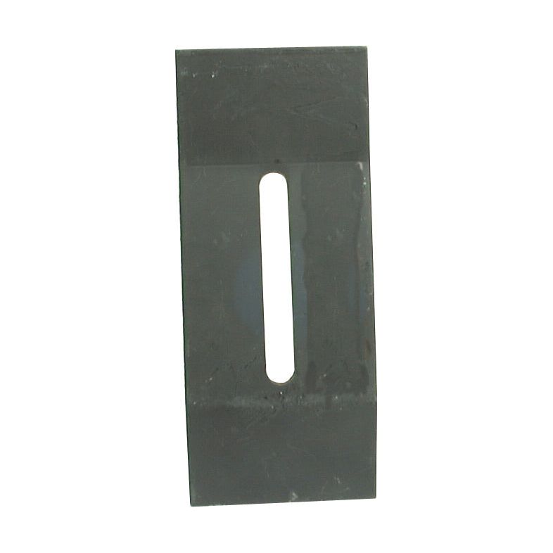 A dark rectangular metal object with rounded edges and a central elongated slot sized at 10.5mm, typically used for Sparex Fasteners, known as the Scraper Plate 180x75x4mm. It is specifically designed to fit as part number 52532300 and is identified by Sparex Part No. S.77259 from the brand Sparex.