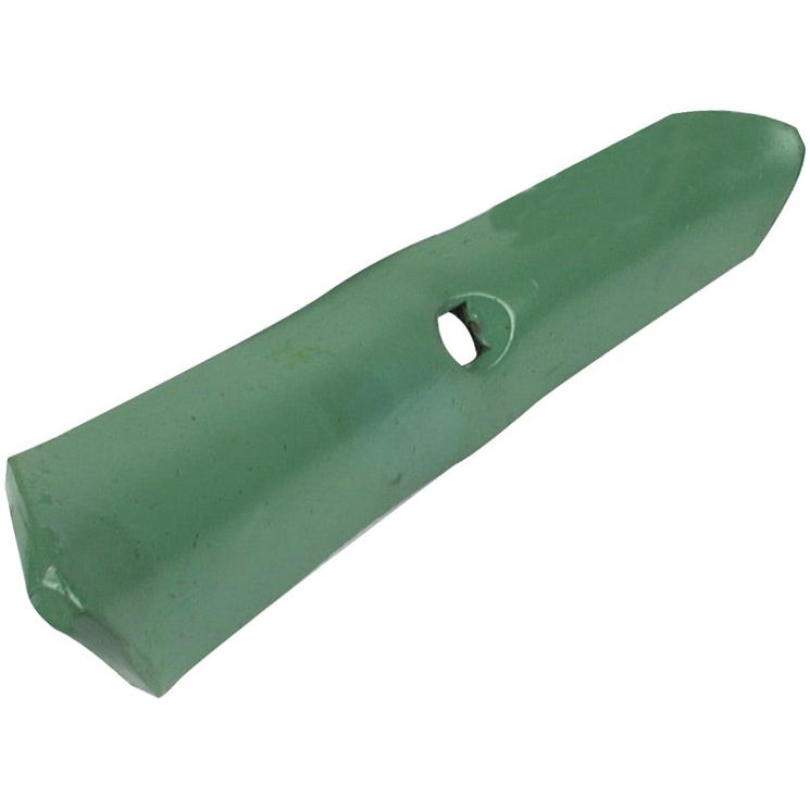 A single green plastic kazoo with a simple design, featuring a rectangular body and a curved mouthpiece; it's as precise as the Reversible Point 235x40x6mm from Sparex, part number S.77260.