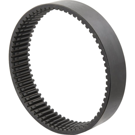 A circular, gear-like mechanical part with evenly-spaced teeth around the inner edge, reminiscent of a ring gear found in Ford New Holland or Fiat 100-90 machinery, is known as the Ring Gear | Sparex Part No.S.7743 by the brand Sparex.