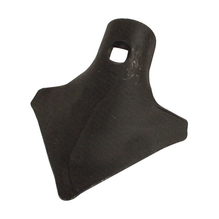 A Sweep 105x4mm plowshare, identified as 3177288M1 or Sparex Part No. S.77767, featuring a black metal triangular blade and a square mounting hole at the top, compatible with Universal Tractors.