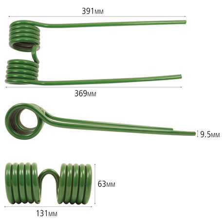 Tedder haytine - RH -  Length:393mm, Width:131mm,⌀9.5mm - Replacement for Krone
 - S.77773 - Farming Parts