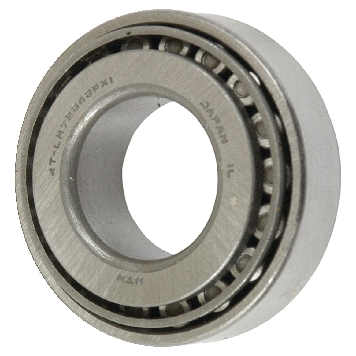 A close-up of the Sparex Taper Roller Bearing (LM72849/LM72810) - S.7779, showcasing its detailed inscriptions.