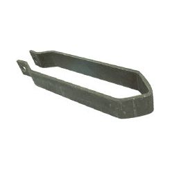 An angled, metallic clamp with a rectangular shape and one end featuring a small hole, similar to the precision of a McConnel Subsoiler.

Brand Name: Sparex

Product Name: Clamp for Euro Shin To fit as 1065248 | Sparex Part No. S.77828