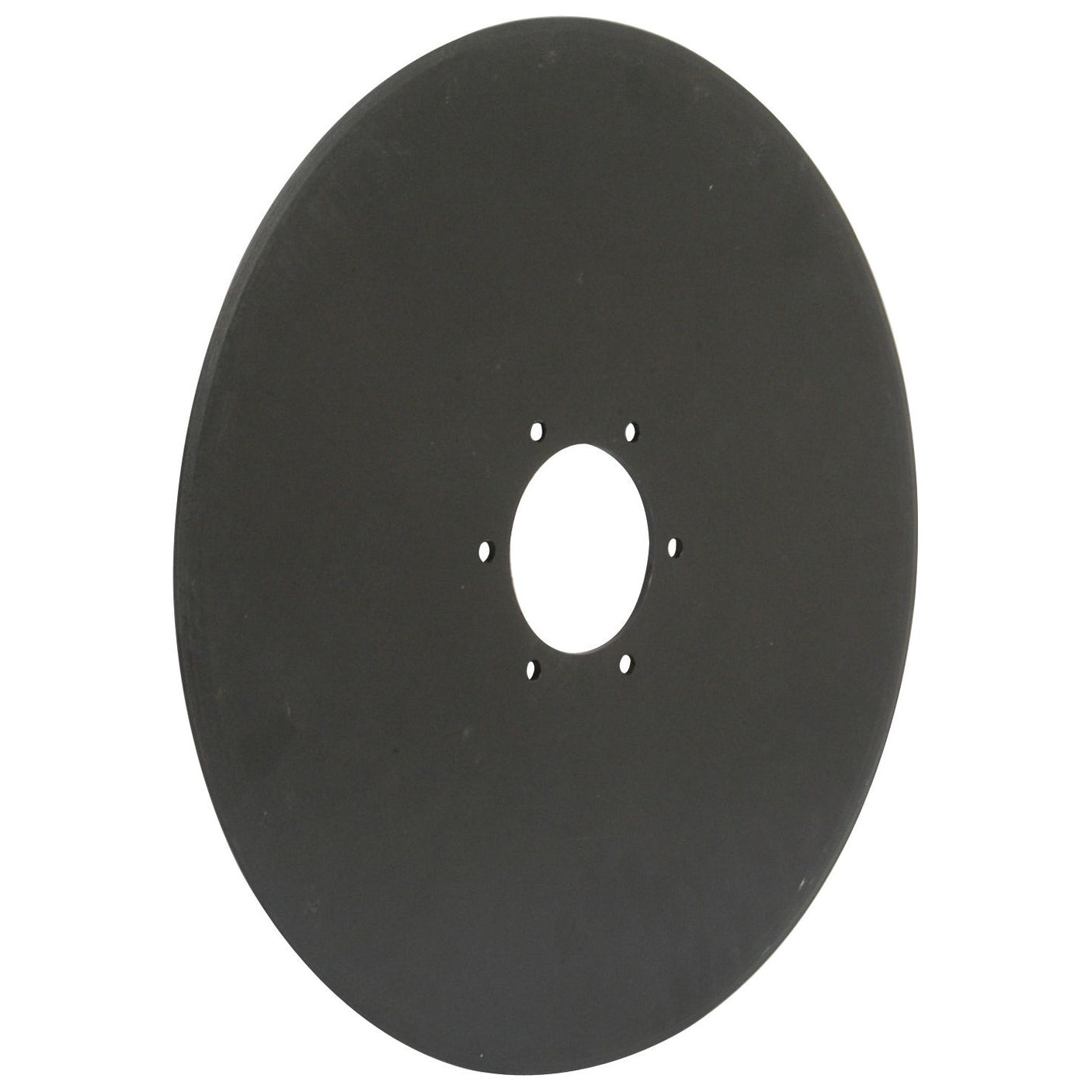 The Sparex Coulter Disc 16" (Ransome) is a black circular metal disc from the 300 Series, featuring a central hole and six smaller surrounding holes. It fits as model A901009 with the part number S.77959.