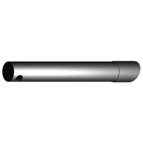 A 3D rendering of the Loader Tine - Straight 1000mm (Star) from Sparex, showcasing a cylindrical metal rod with a tapered end and a small hole near the opposite end for pin fitting, compatible with part number 197719 - S.78037.