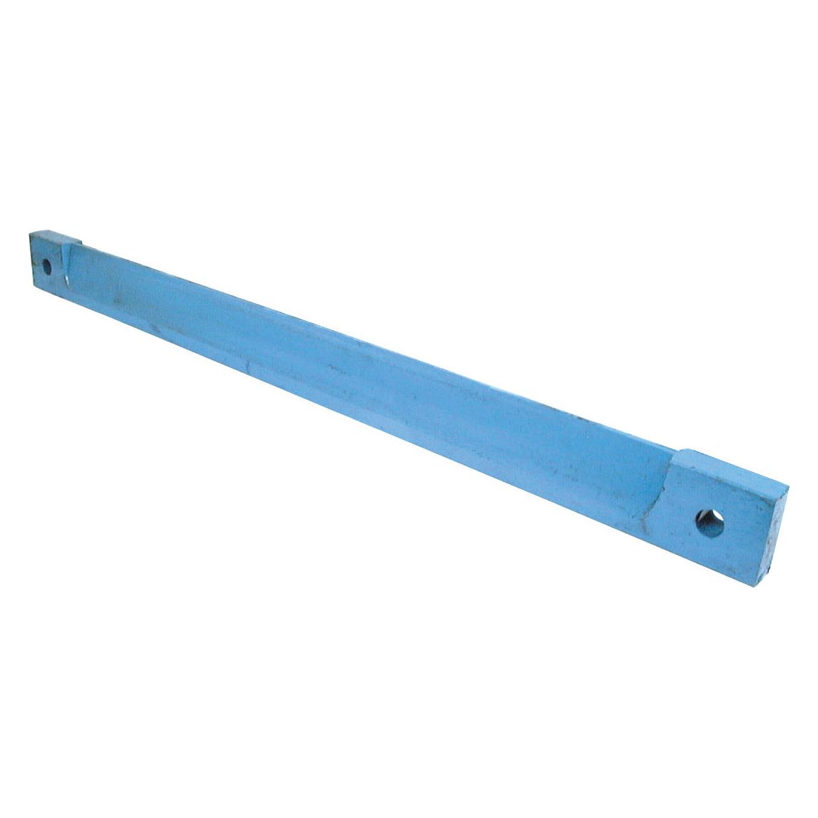 A 30-inch long, rectangular, blue metal Cutter Bar (Sparex Part No.S.78086) with two holes, one on each end, designed to fit as PYY2106.