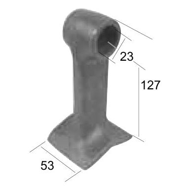 Hammer Flail, Top width: 32mm, Bottom width: 53mm, Hole⌀: 23mm, Radius 110mm - Replacement for McConnel
 - S.78154 - Farming Parts