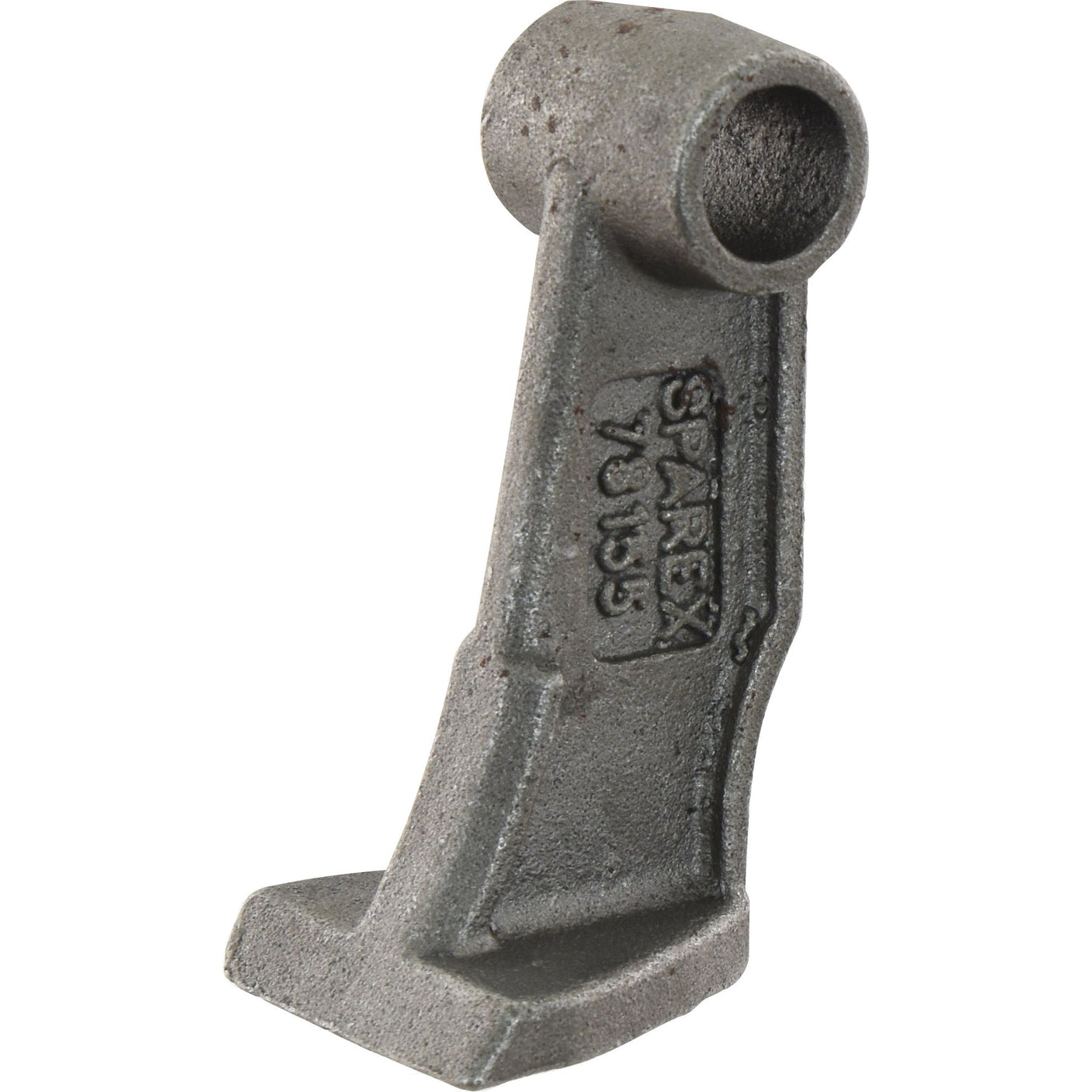 The "Hammer Flail" labeled as Sparex S.78155, featuring a top width of 40mm, a bottom width of 54mm, a hole diameter of 21mm, and a radius of 115mm, is designed for mechanical or automotive use as a replacement part for McConnel and Berti machines; fits as model 7114312.