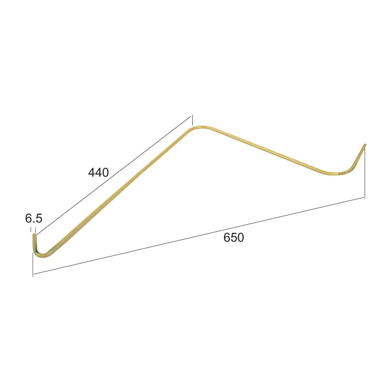A diagram of a bent rod featuring dimensions and length details, including 650mm overall and 440mm between two bends. The thickness measures at Ø6.5mm. Perfect for understanding configurations in applications like a Vicon ACROBAT system.

Product Name: Wheel Rake Tine - RH & LH - Length: 650mm, Width: 440mm, Ø6.5mm - Replacement for Vicon
To fit as: 90092611
Sparex Part No.: S.78195

Brand Name: Sparex