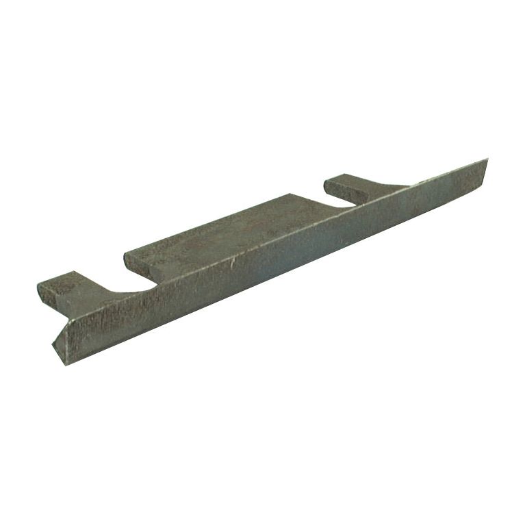 Metal component with a flat, rectangular body and two protruding hooks at one end, likely used for securing or aligning objects. Ideal as a JF Alternative replacement part. Product details: Sparex Blade, 188mm length, fits as 2064103A - S.78257.