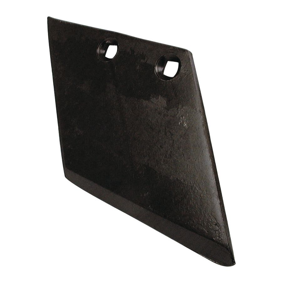 The Wing 6'' 2 Hole RH (G1425P01B), a black, triangular metal piece featuring two square holes near the top, is perfect for use with Sparex Fasteners (Sparex Part No. S.78324).