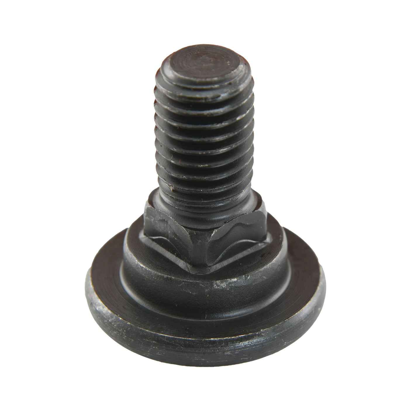 A black metal bolt with a threaded shaft and a round base, designed to fit Dowdeswell UCN setups. Suitable for use with the Sparex Slab Share - RH (Dowdeswell), Part No. S.78395, fitting as 1115398.