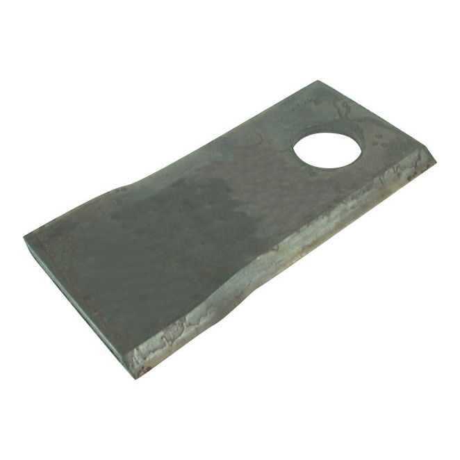 The Sparex Mower Blade Retainer, measuring M10x32mm, is a metal wedge with a hole near the top, commonly used as a replacement blade for agricultural or landscaping machinery. Designed to replace Vicon part 81160k, this Sparex component features a metric thread type with a thread size of M10. The Sparex Part Number is S.78403.