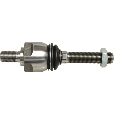 Image of a Sparex Steering Joint (S.7844) with threaded sections on both sides and a central spherical joint, measuring 210mm in length, compatible with Deutz-Fahr and Case IH machinery.