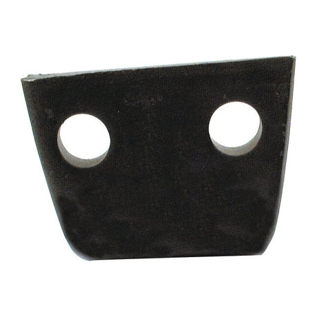 A black rectangular object with two circular holes near the top, similar to the Sparex Power Harrow Blade 112x15x305mm, Hole centres: 60mm, Hole Ø 20.5mm, Replacement for Feraboli (SKH & MF), fit as: 7A48011 | Sparex Part No.S.78624.