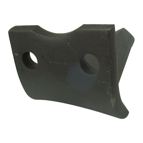 A Sparex Power Harrow Blade measuring 100x14x305mm (LH) with hole centers 60mm apart and a hole diameter of 16.5mm, featuring a slightly curved surface and an angled bottom edge; ideal as a replacement for Pegoraro and Morra, specifically fitting model 7869 (Sparex Part No. S.78645).