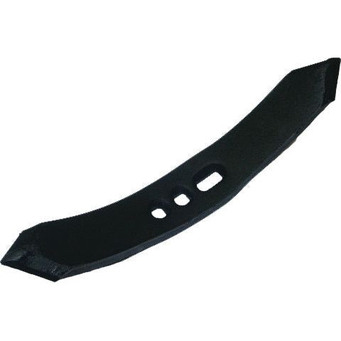 A black, curved metal reversible point measuring 400x55x15mm with three holes in the center at intervals of 45/75mm, designed for heavy-duty performance and compatible with Universal Tractors. This product is known as Sparex Part No.S.78698 from the Sparex brand.