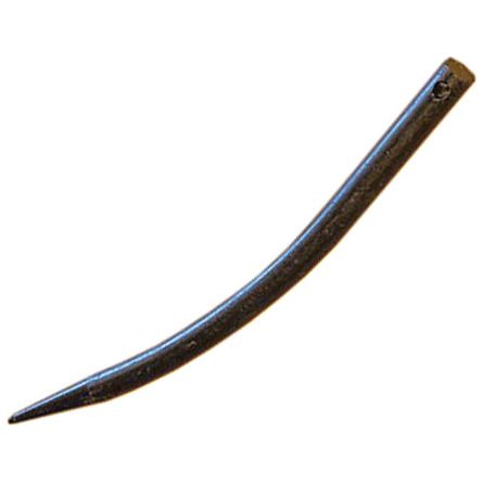 This is a single Sparex curved loader tine (456mm, round) in black with a pointed end and precise fitting, designed to fit model GR25 - S.78883.