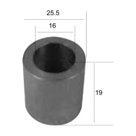 Bush ID: 16mm, OD: 25.5mm, Length: 19mm - Replacement for Desvoys, Falc (KRM), Quivogne, Votex, Ferri
 - S.78894 - Farming Parts