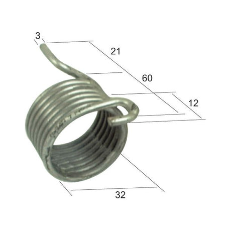 Haytine Return Spring LH Replacement for Deutz-Fahr
 - S.78927 - Farming Parts