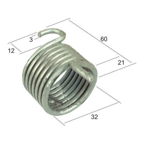 Haytine Return Spring RH Replacement for Deutz-Fahr
 - S.78928 - Farming Parts