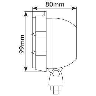 Halogen Work Light Rectangular  RH & LH - 12V (55W)
 - S.79210 - Farming Parts