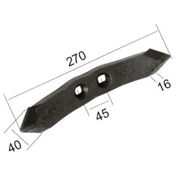 Reversible point 270x40x16mm Hole centres 45mm
 - S.79371 - Farming Parts