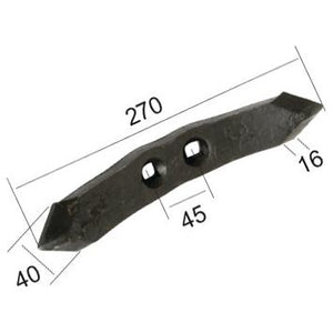 Reversible point 270x40x16mm Hole centres 45mm
 - S.79371 - Farming Parts