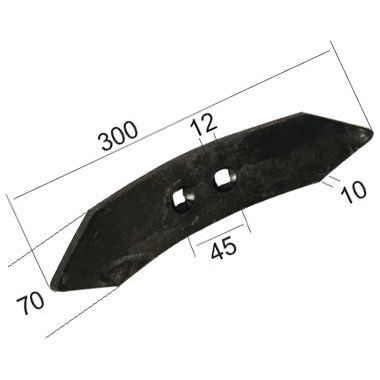 Reversible point 300x70x10mm Hole centres 45mm
 - S.79386 - Farming Parts
