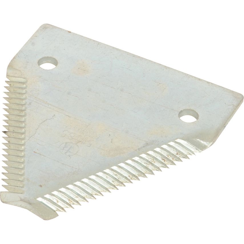 Knife section - over serrated -  83x76x3mm -  Hole⌀19mm -  Hole centres  52mm - Replacement forNew Holland
 - S.79458 - Farming Parts