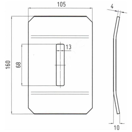 Scraper Plate 160x105x4mm
 - S.79542 - Farming Parts