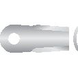 Mower Blade - Tapered Blade -  112 x 50x4mm - Hole⌀18.5 x 20.5mm  - RH & LH -  Replacement for Kuhn
 - S.79599 - Farming Parts